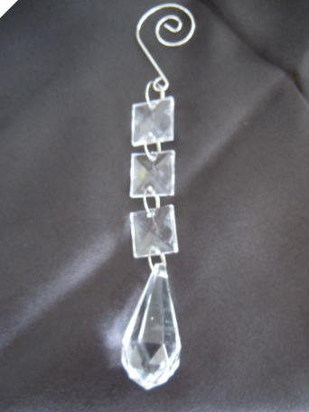 Faux Crystal Scroll Drop Faux Crystal Scroll Drop