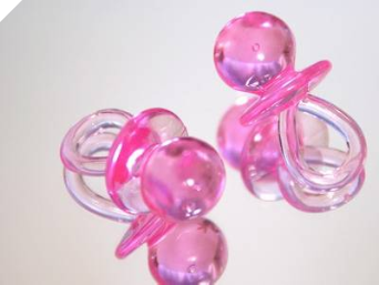 Large Baby Pacifiers-Pink-12/pk Large Baby Pacifiers-Pink-12/pk