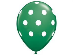 Polka Dot Party Balloons-Green 25/pk Polka Dot Party Balloons-Green 25/pk