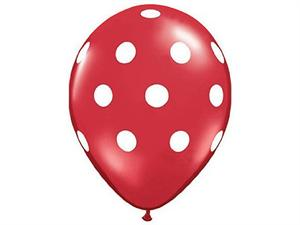 Polka Dot Party Balloons-Red 25/pk Polka Dot Party Balloons-Red 25/pk