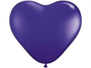 Love Heart Balloons-Purple 25/pk Love Heart Balloons-Purple 25/pk
