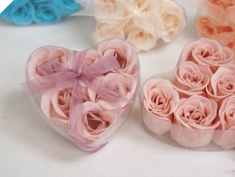 Heart Rose Soap Petals-Mauve Heart Rose Soap Petals-Mauve