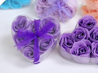Heart Rose Soap Petals-Purple Heart Rose Soap Petals-Purple