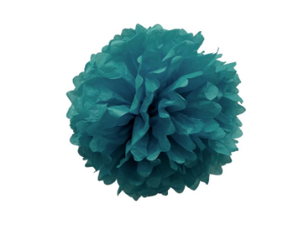 25.40cm Pom Poms - Teal - 6/pk 25.40cm Pom Poms - Teal - 6/pk