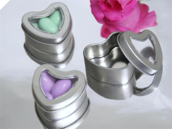 Silver Heart Mint Tins x 10 Silver Heart Mint Tins x 10