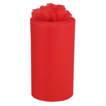 22.86cm x 91.44m Tulle Roll - Red 22.86cm x 91.44m Tulle Roll - Red