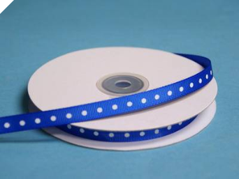 0.95 cm Grosgrain Polka Dot -Royal Blue 0.95 cm Grosgrain Polka Dot -Royal Blue
