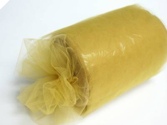 22.86cm x 91.44m Tulle Roll - Gold 22.86cm x 91.44m Tulle Roll - Gold