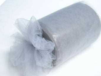 22.86cm x 91.44m Tulle Roll - Silver 22.86cm x 91.44m Tulle Roll - Silver